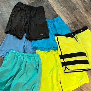 Assorted Shorts Nike Hurley Medium Lot of 6